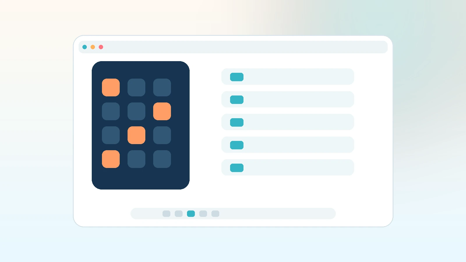 Desktop interface illustration