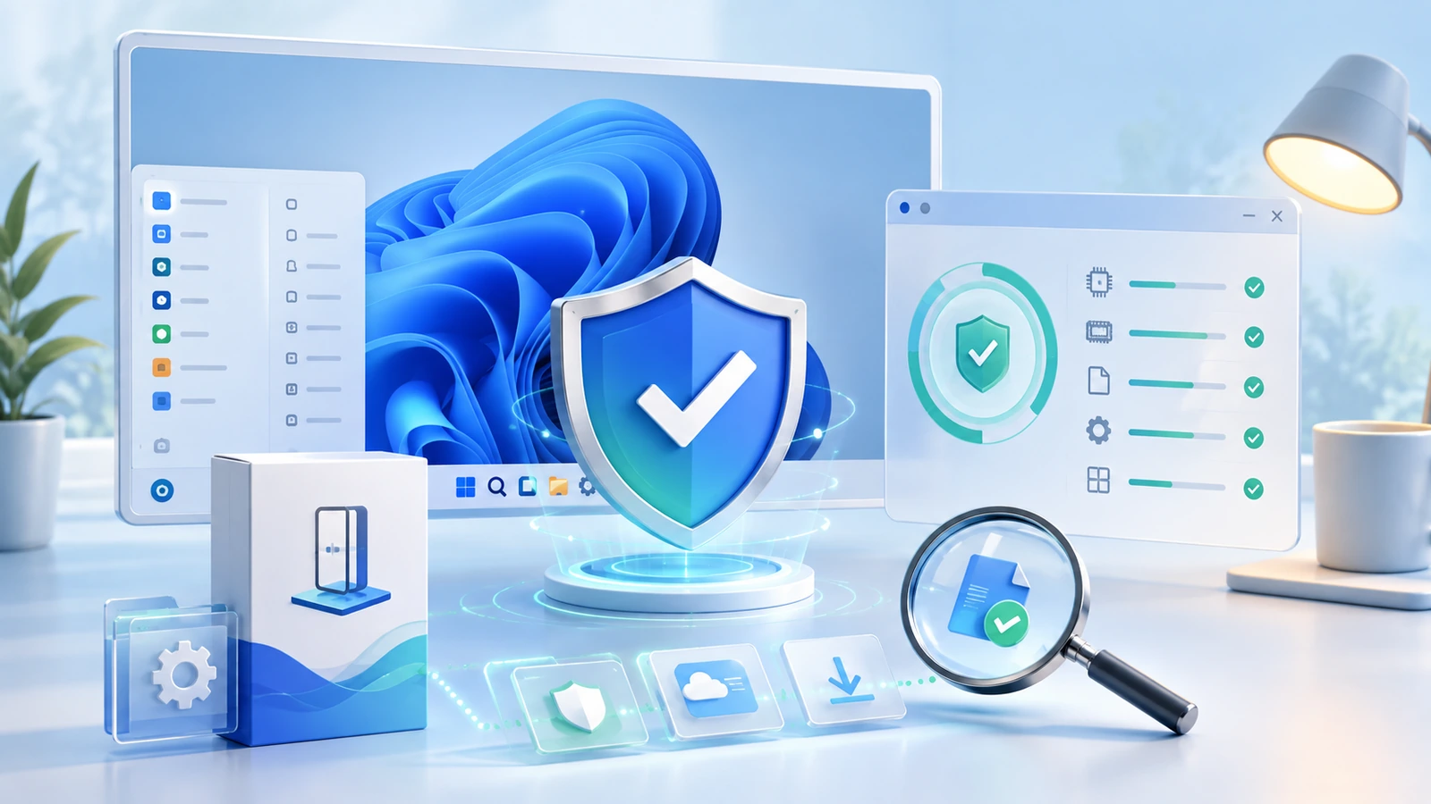 Desktop interface illustration