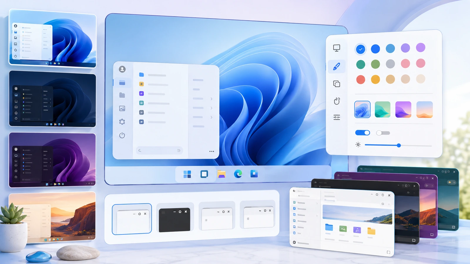 Desktop interface illustration